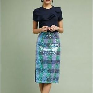 Anthropologie Maeve sequin skirt